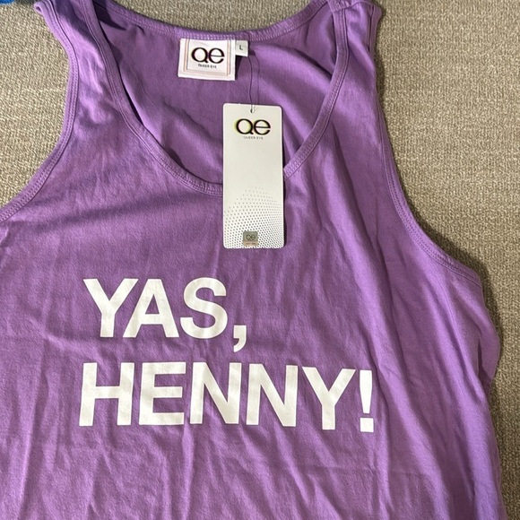 Yas, Henny! Queer Eye Purple Muscle Tank Top L New - Picture 2 of 2